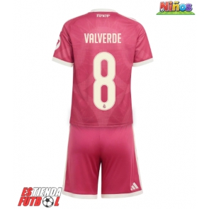 Real Madrid Federico Valverde #8 Tercera Equipación Niños 2026-27 Manga Corta (+ Pantalones cortos)